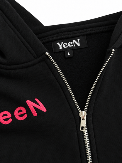 Black Zip-Up Hoodie