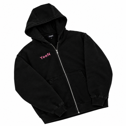 Black Zip-Up Hoodie